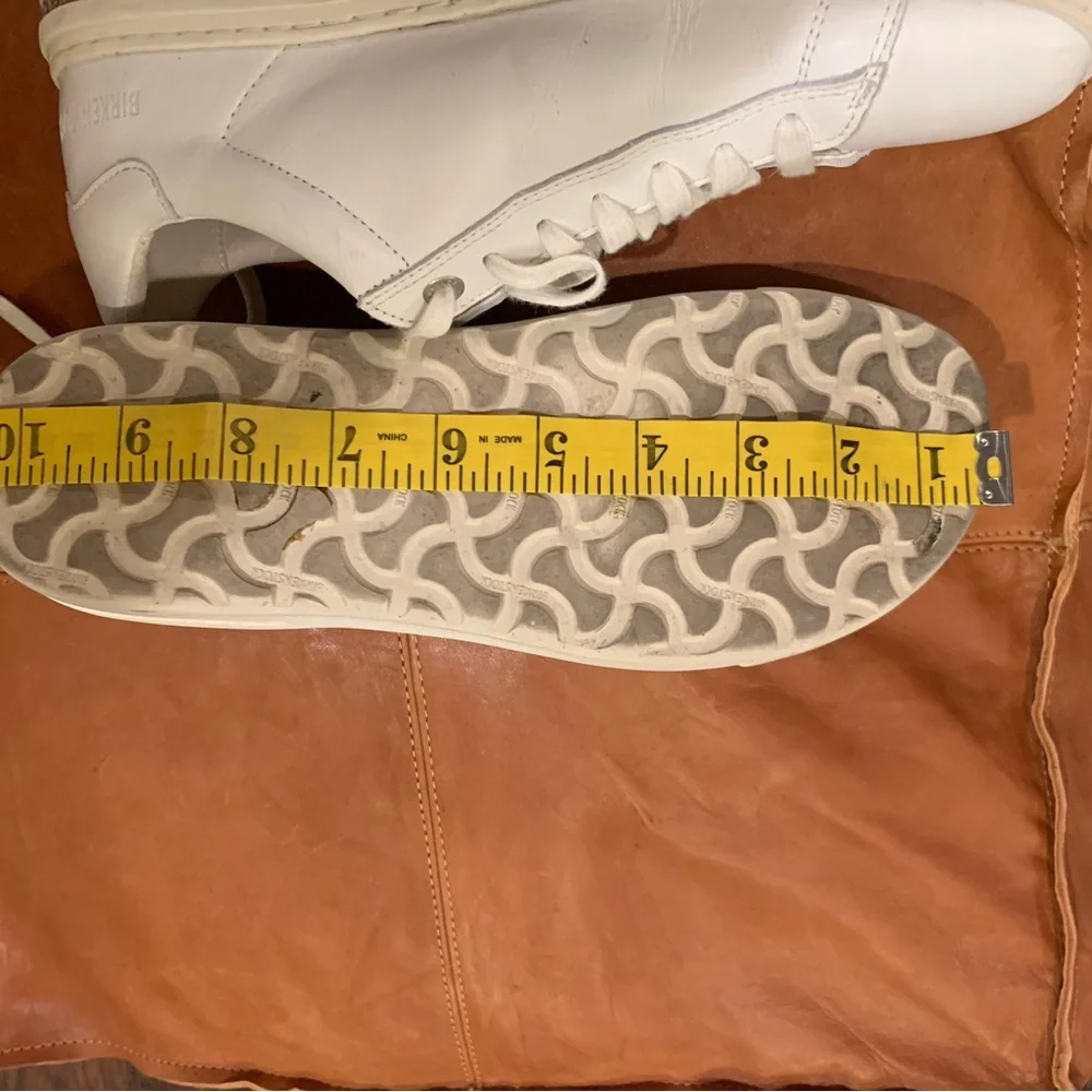 Birkenstock White Leather Lace-Up Sneakers — Classic Low-Top - Picture 5 of 6